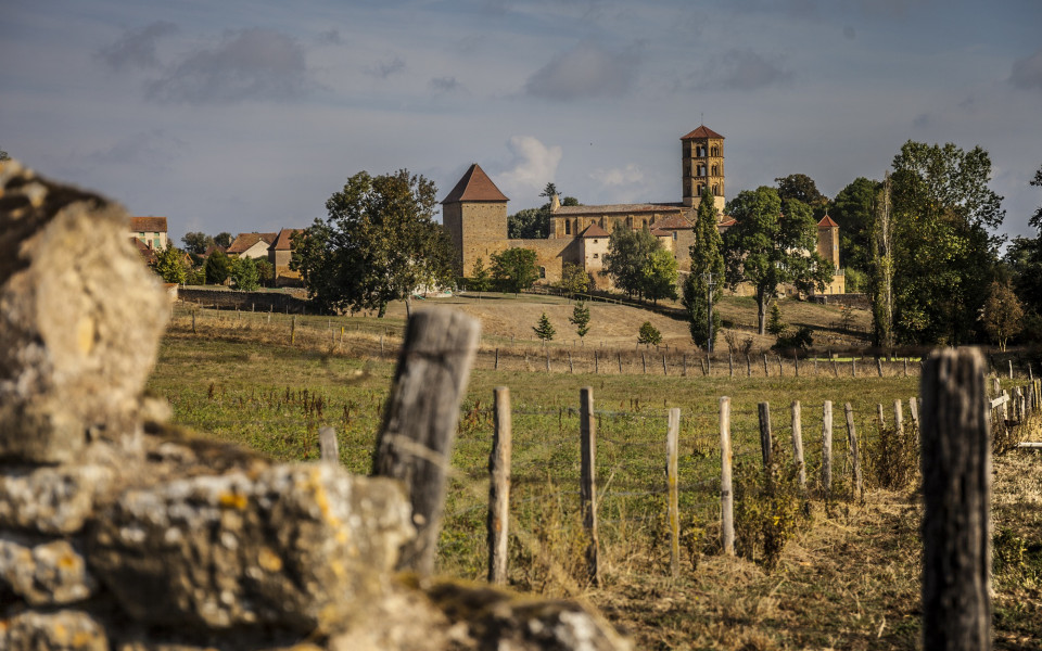 Paysage et muret en pierre Anzy le Duc - Crédits photo : Loic Nicoloso