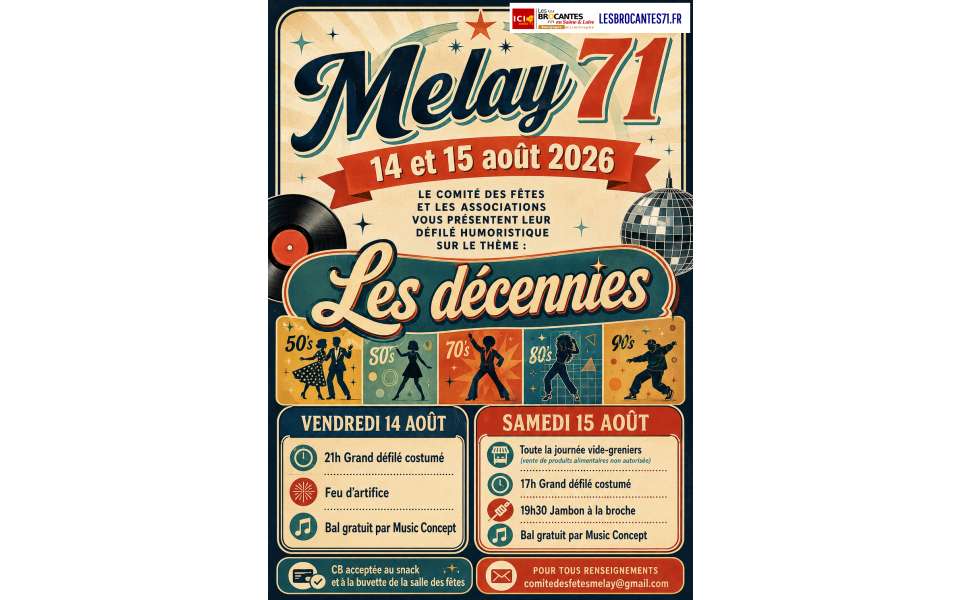 Brocante 2026 - Crédits photo : Comité des Fêtes de Melay / ICI MEDIA 71